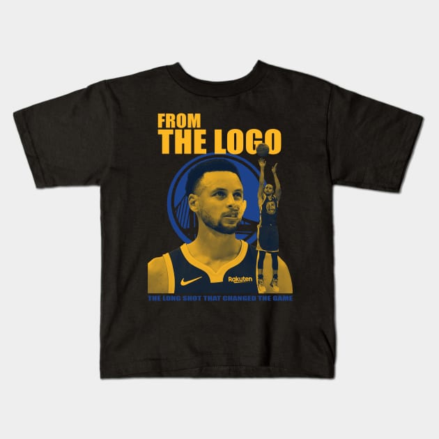 Steph Curry - From the logo Kids T-Shirt by zamtex